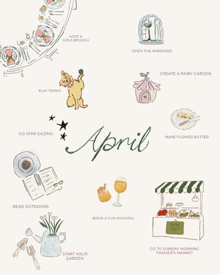 April Bucket List Art – Spring Wallpaper