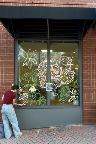 cherry blossom mural