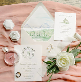 Enchanting Shenandoah Mountain Wedding Stationery