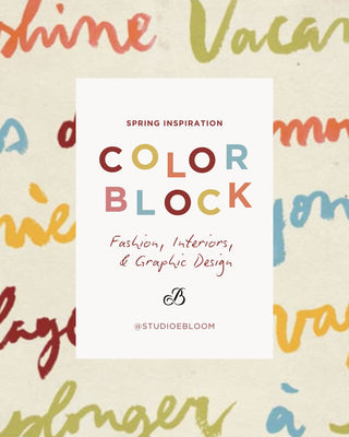 color block spring inspiration fashion interiors graphic designs