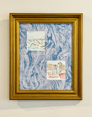 Dog Days of Summer Original Mixed Media