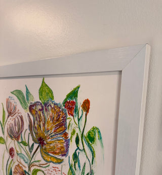 flower oil pastel
