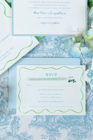 golf wedding suite inspiration-blue