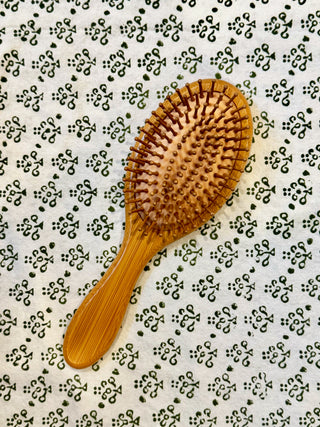 Hair Brush with Pink Vase
