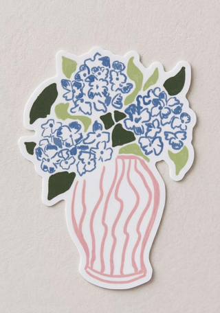Hydrangea Vase Sticker