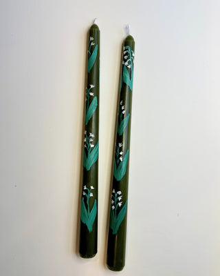 lily of the valley tapper candlesticks