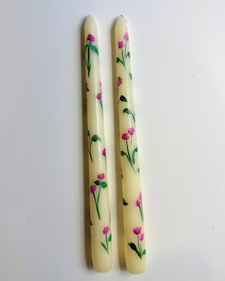 roses floral tapper candles