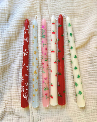 tapper hand painted candle sticks artisian