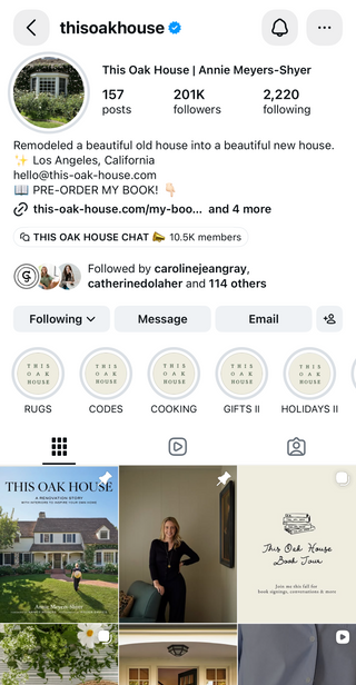 this oak house instagram