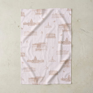 Blush in the District Tea Towel