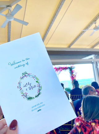 wedding ceremony pamphlet -crest