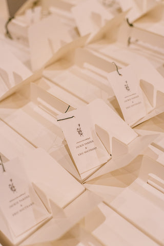 wedding favor gift tags florals