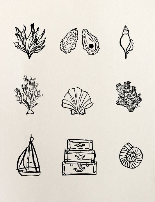 Nautical Graphics: Seaside Collection Digital Download